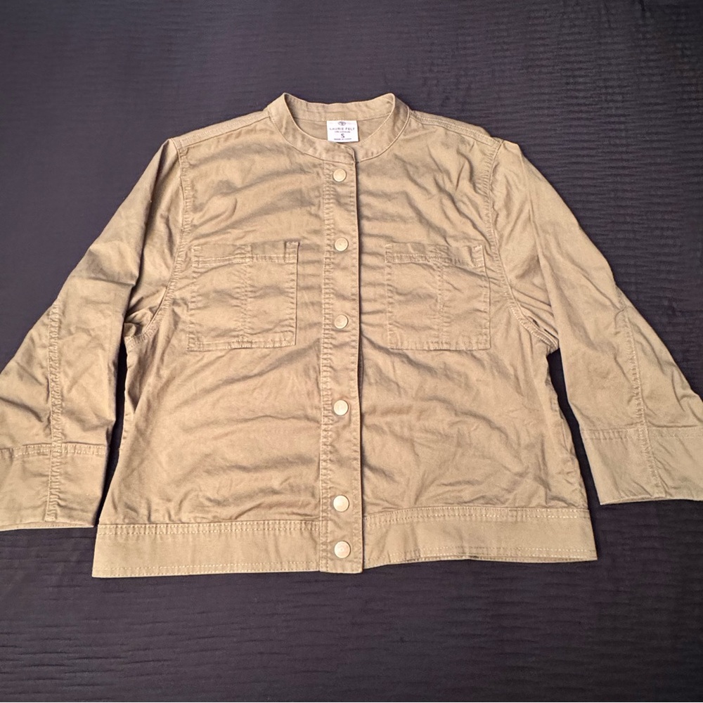 Laurie Felt Los Angeles Women’s Top Shirt Shacket Size Small Olive Green